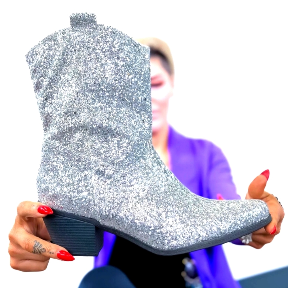 NEW Silver West Party Boots